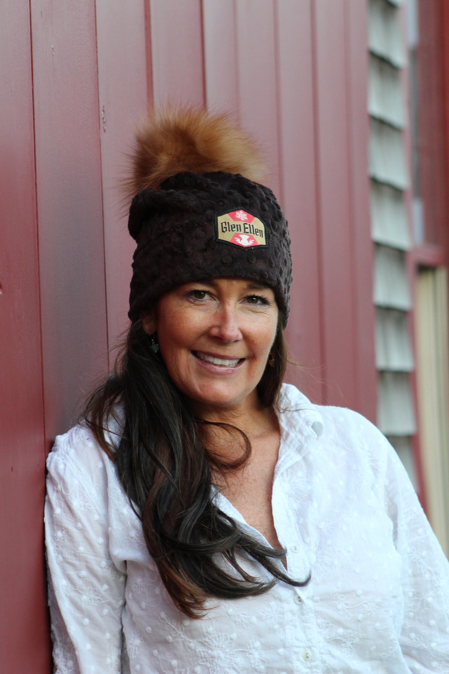Women's Apres Ski headwear - Sugarbush Vintage Patch Pom
