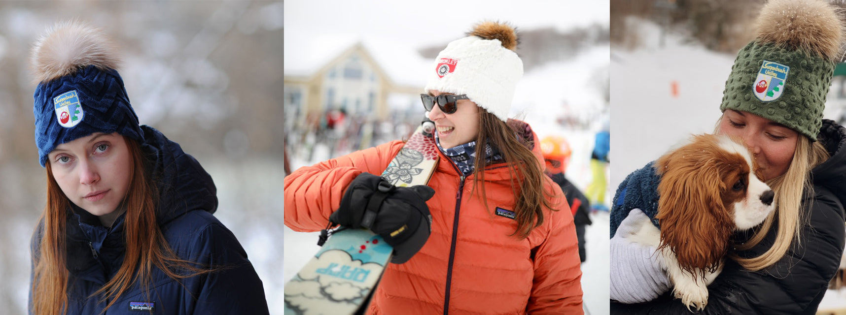 Women wearing apres ski fashion-apres ski hats-winter fashion